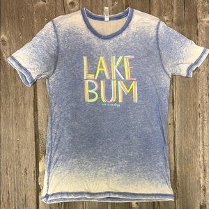 Blue 'Lake Bum' Graphic T-Shirt